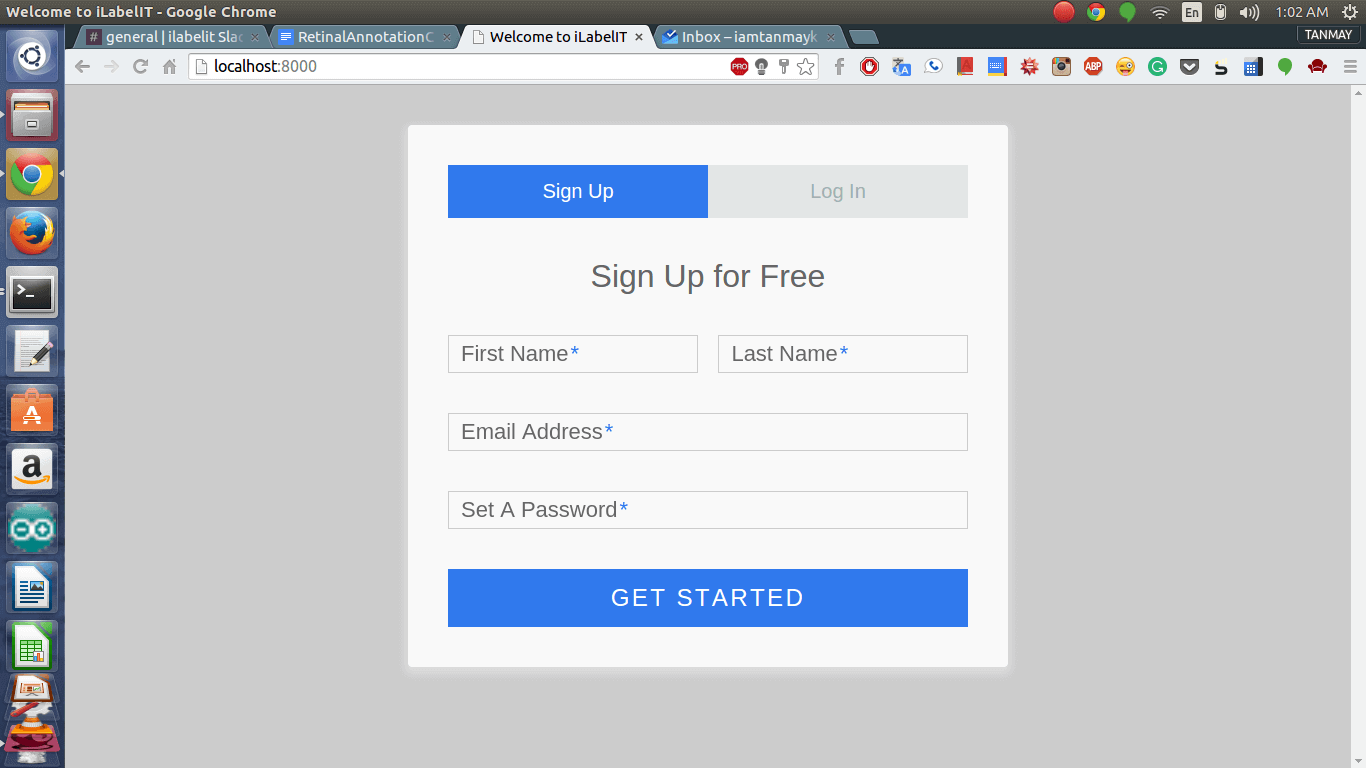 Registration Page 