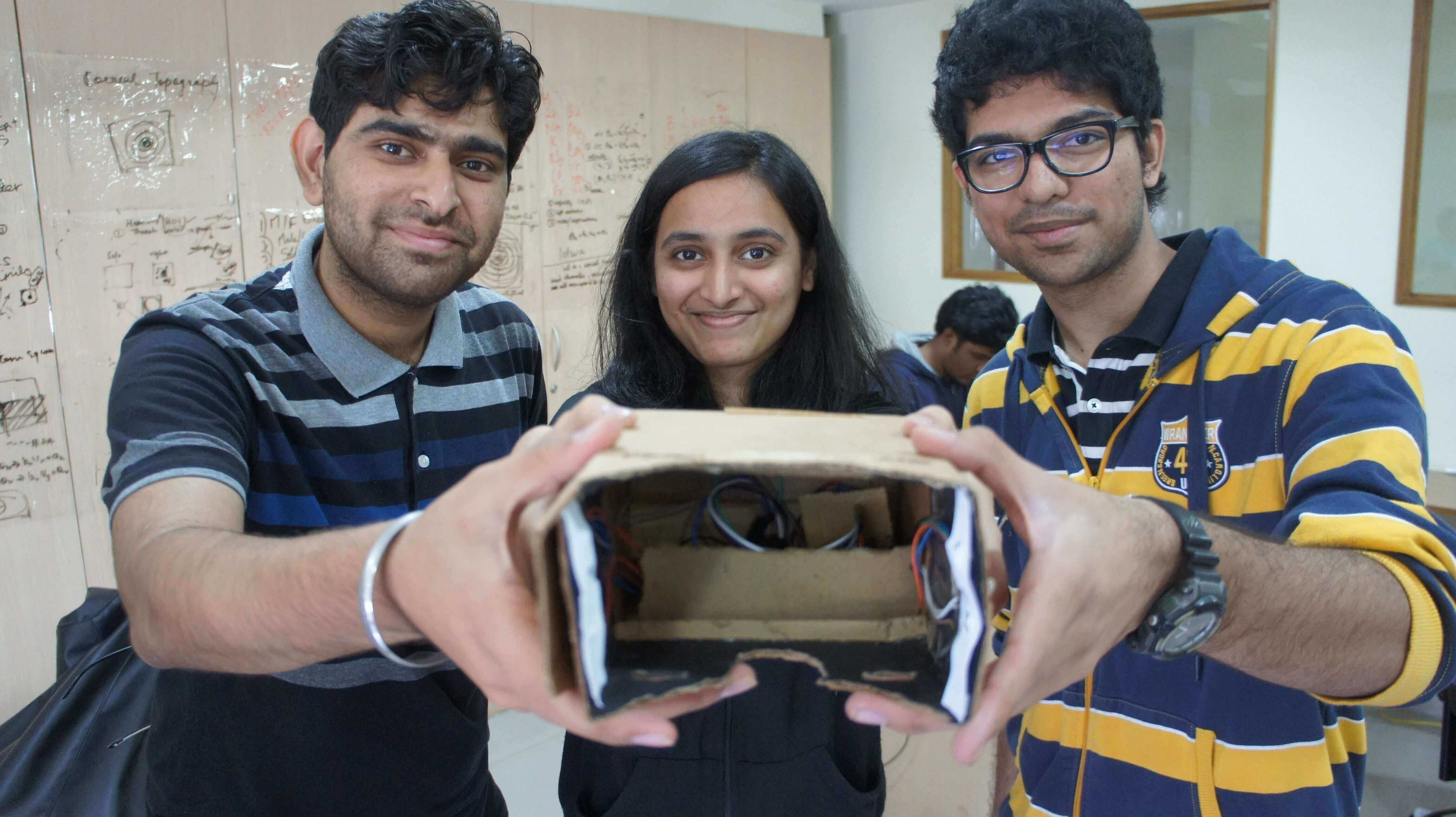 The Team with the Pupil Tracker Prototype 